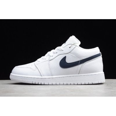 Nike Air Jordan 1 Low Beyaz / Obsidian Basketbol Ayakkabısı Türkiye - 1ZYNY3I9